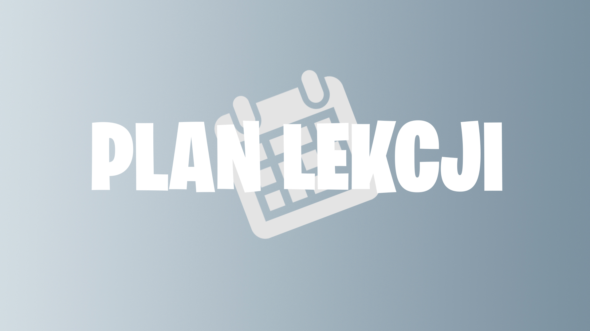 Plan lekcji